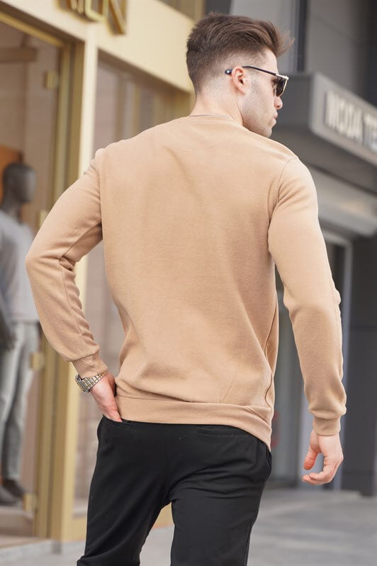 MDX Biscuit Bicycle Collar Regular Fit Basic Sweatshirt 5799 - Auburn
