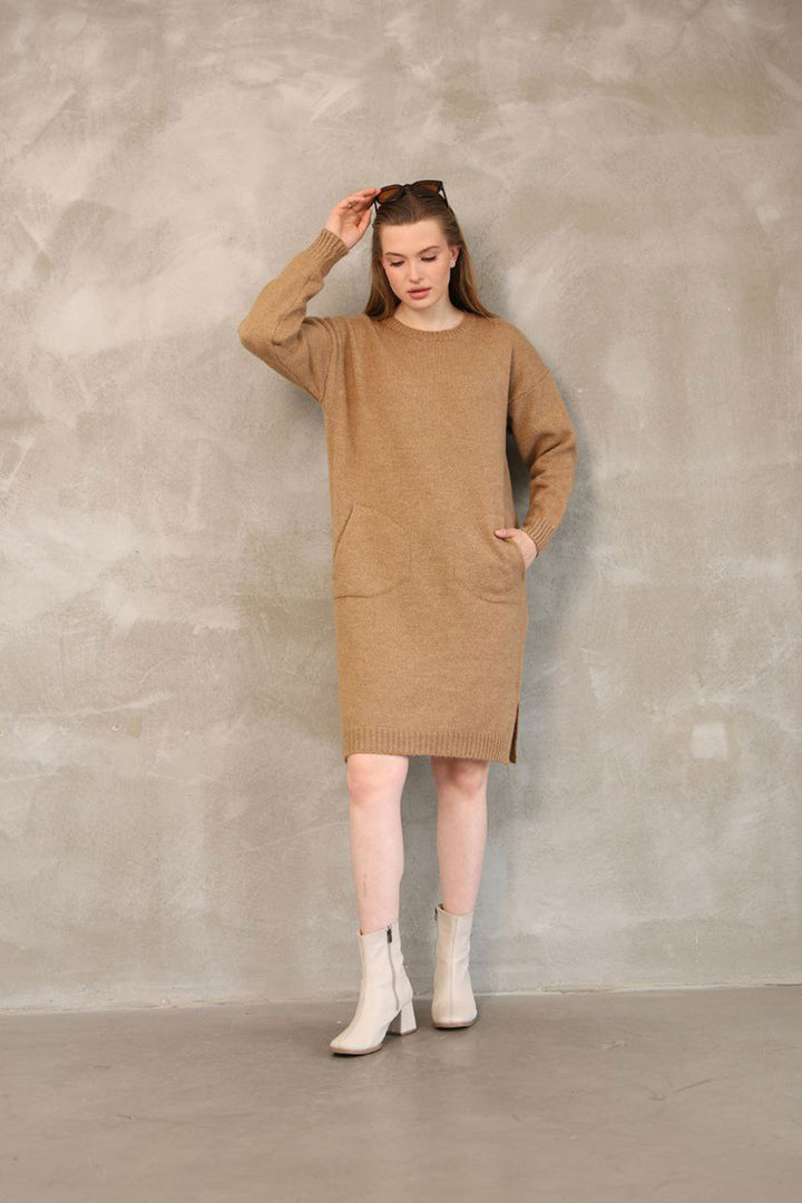 Biscuit Double Pocket Bicycle Collar Tunic Dress BCES-252022 - Sandy Springs