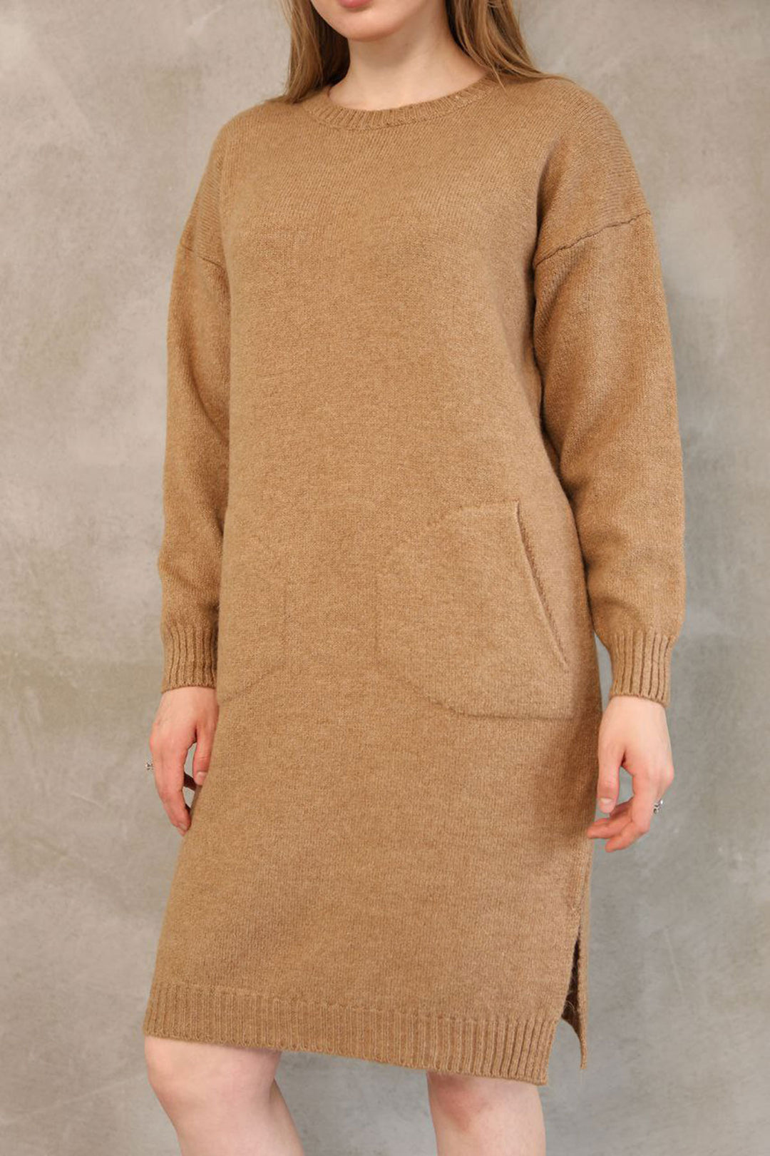 Biscuit Double Pocket Bicycle Collar Tunic Dress BCES-252022 - Sandy Springs