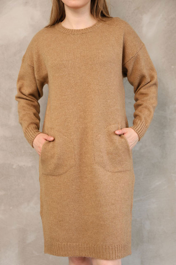 Biscuit Double Pocket Bicycle Collar Tunic Dress BCES-252022 - Sandy Springs