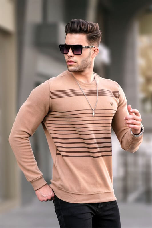 MDX Biscuit Striped Bicycle Neck Sweater 5961 - Richmond