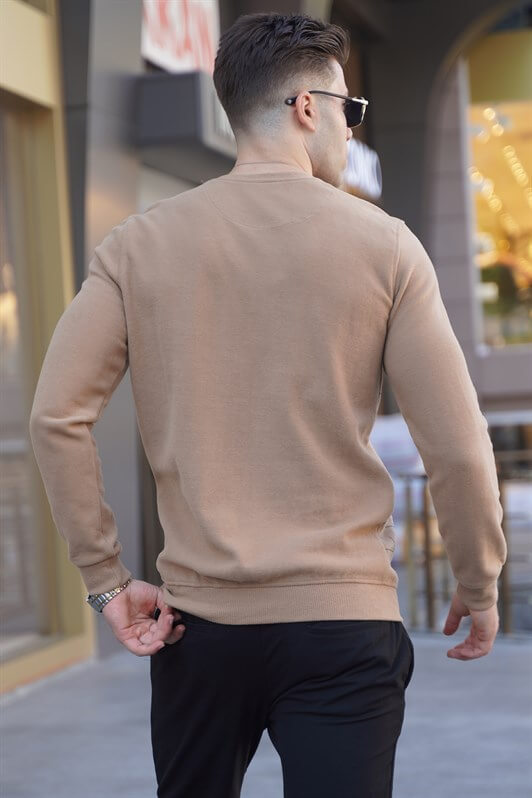 MDX Biscuit Patterned Bicycle Collar Sweater 5968 - Stuttgart