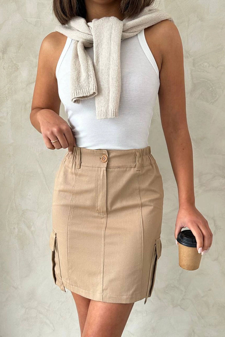 Biscuit Cargo Pocket Woven Skirt BCHN-2525020 - Mahilyow