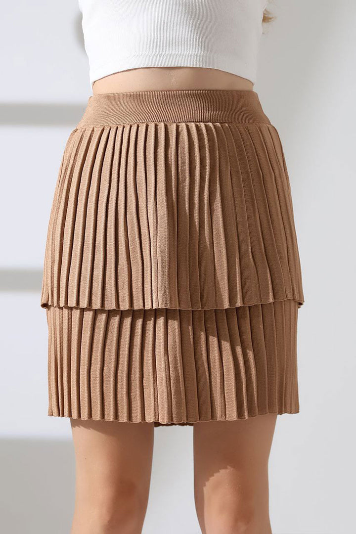 Biscuit Layered Pile Skirt BCES-252002 - Strood