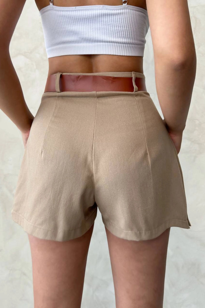 Biscuit Pile Woven Gabardine Shorts Skirt (with Belt Gift) BCHN-25252001 - Invercargill