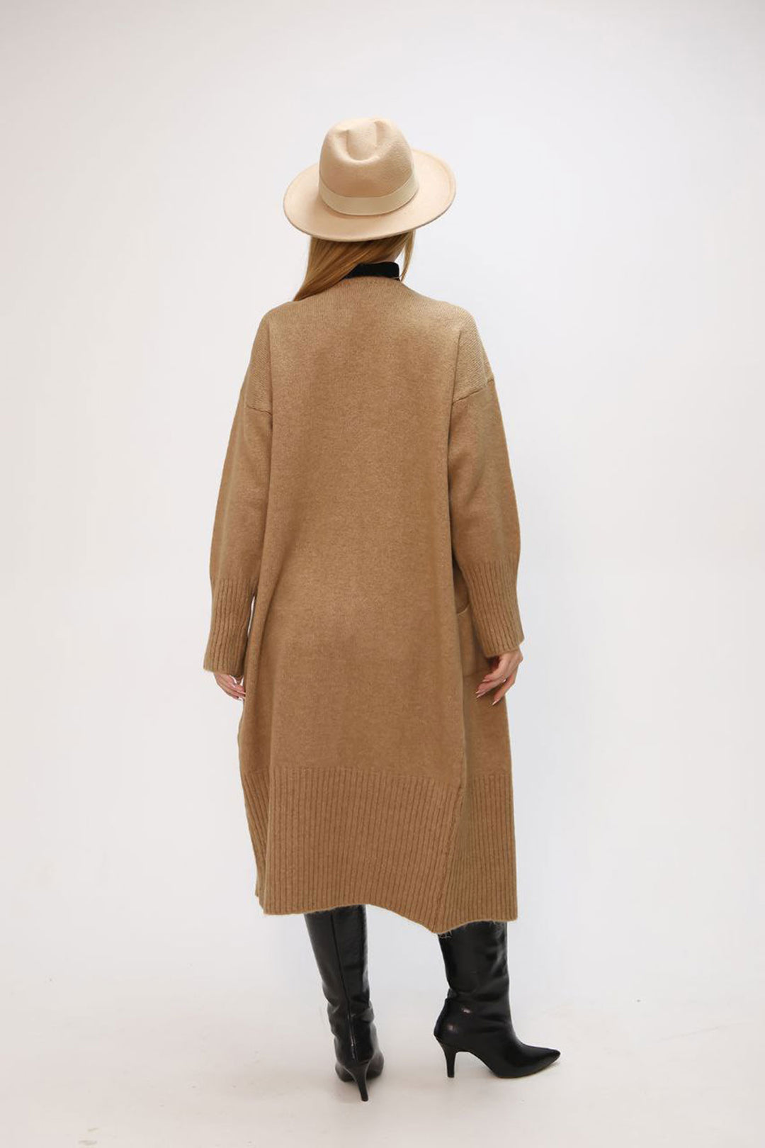 Biscuit Loose Soft Knit Cardigan BCES-252009 - Tamazunchale