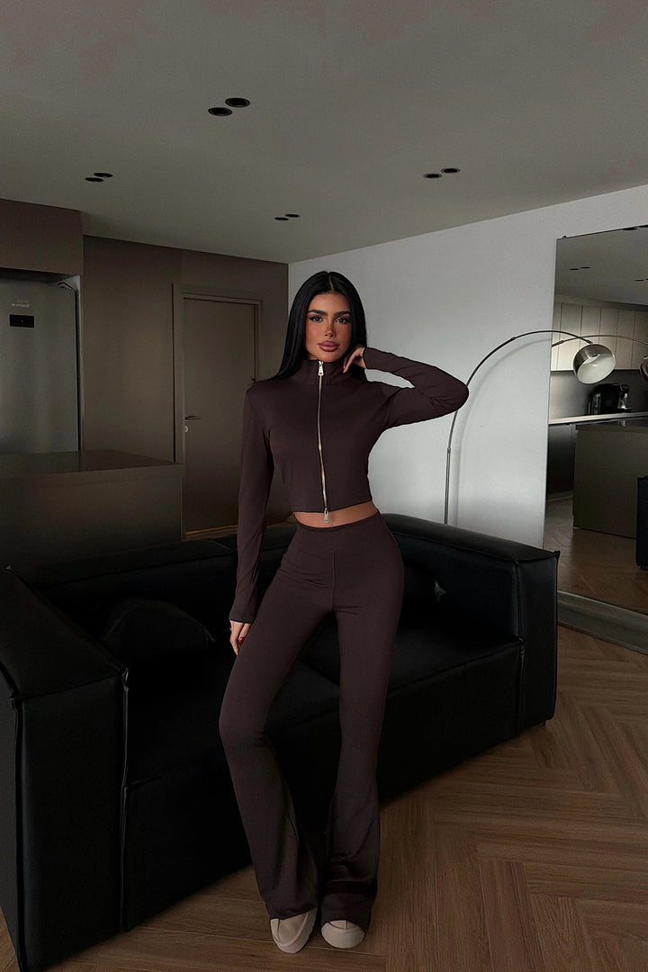 EYY Women Dark Brown Bericca Tracksuit Set - Azuqueca de Henares