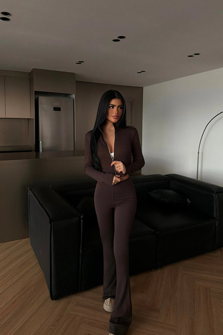 EYY Women Dark Brown Bericca Tracksuit Set - Azuqueca de Henares