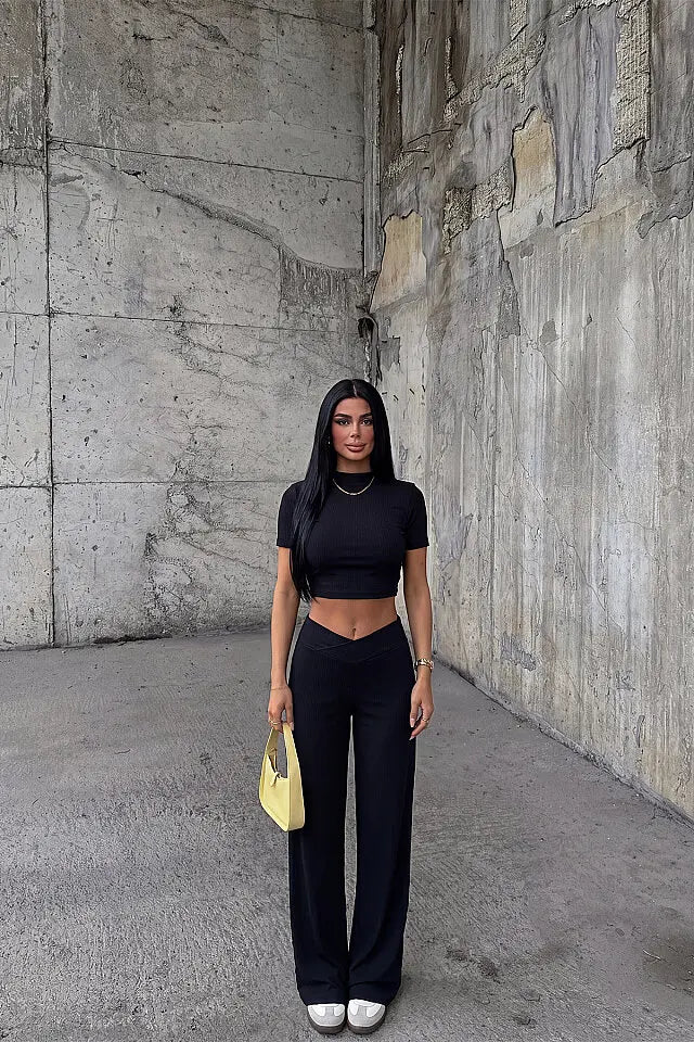 EYY Women Black Basic Pants Set - Campi Bisenzio