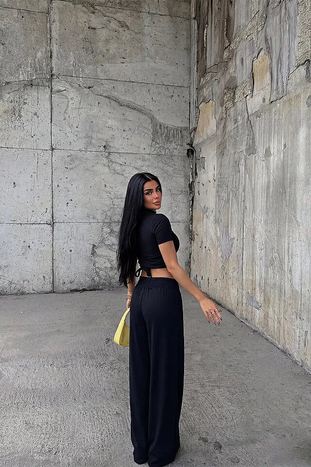 EYY Women Black Basic Pants Set - Campi Bisenzio