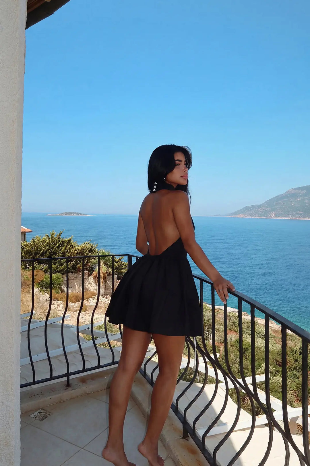 EYY Women Black Belluno Mini Backless Dress - Fontenay-sous-Bois