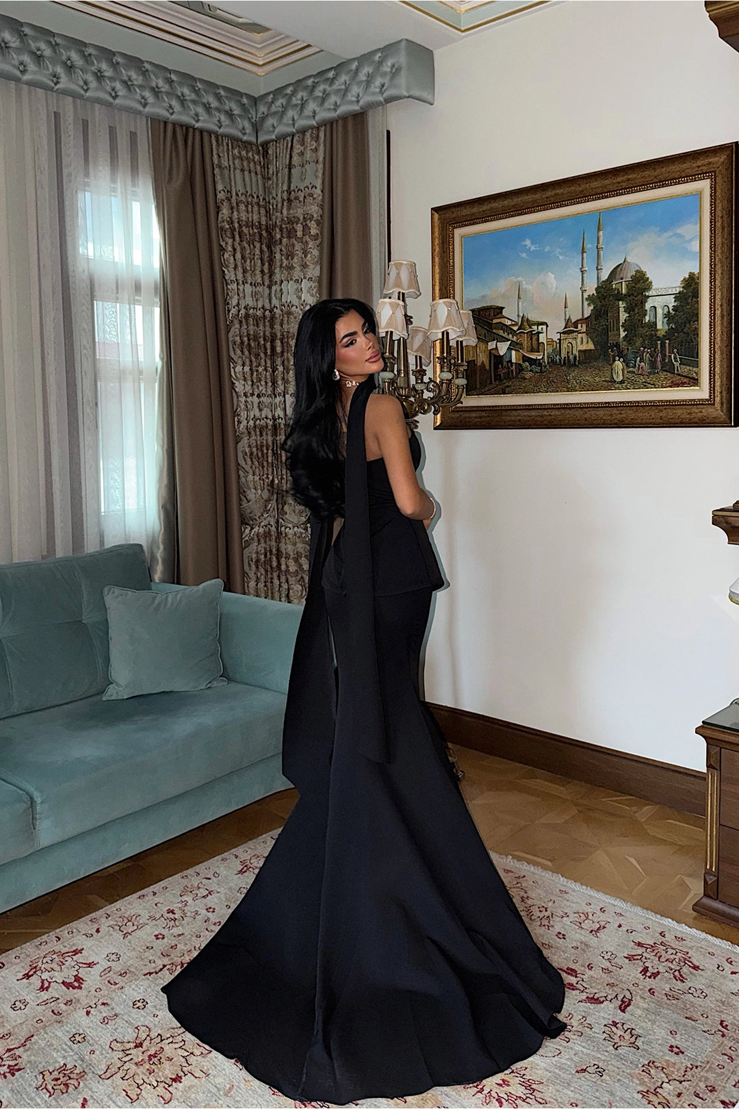 EYY Women Black Benedita Long Scarf Dress - Chalándri