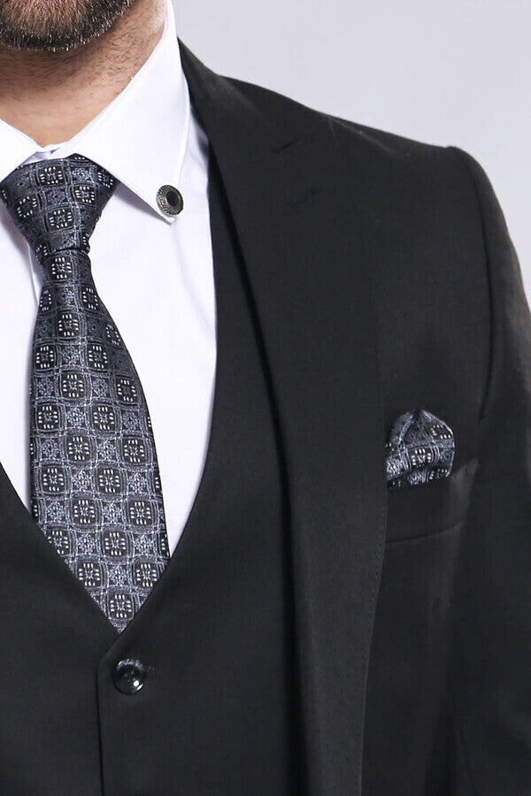 WSS Black Blazer Vest Set  - Waterbury
