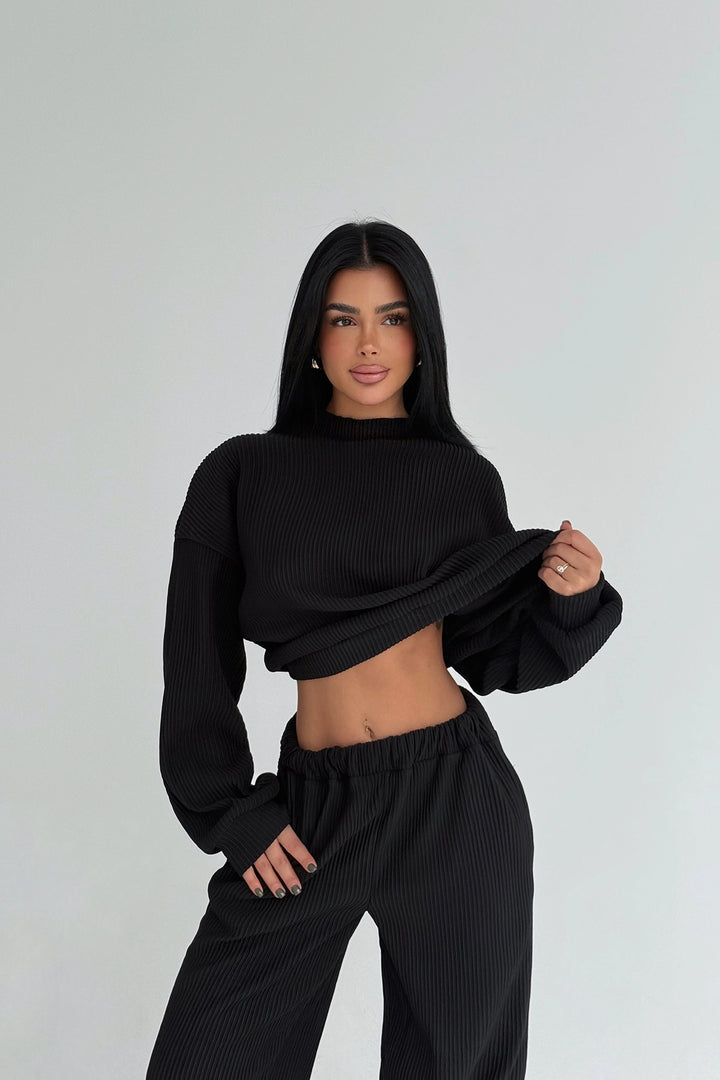 EYY Women Black Brimsley Top and Bottom Set - Florence