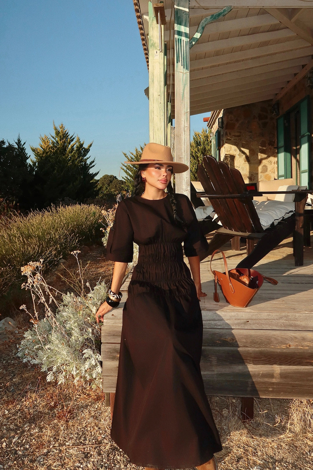 EYY Women Black Flounce Long Dress - Waterbury