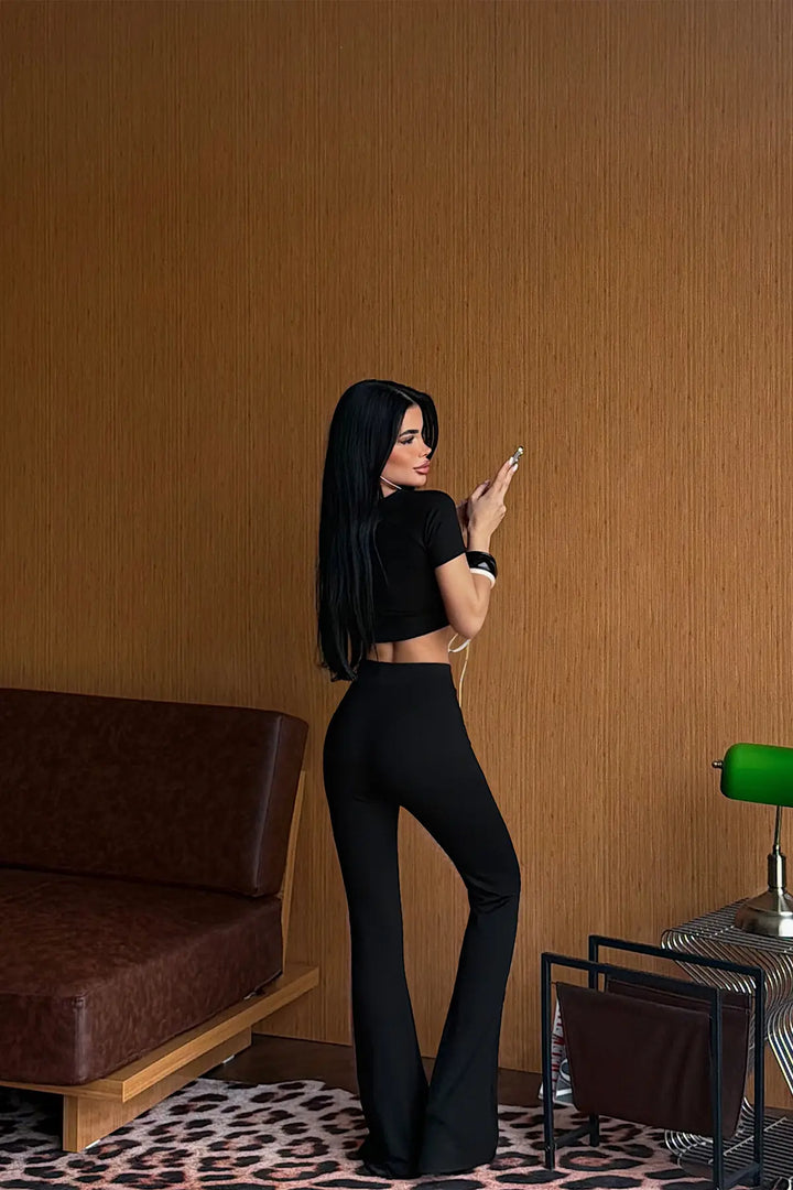 EYY Women Black Pants Set - Memphis