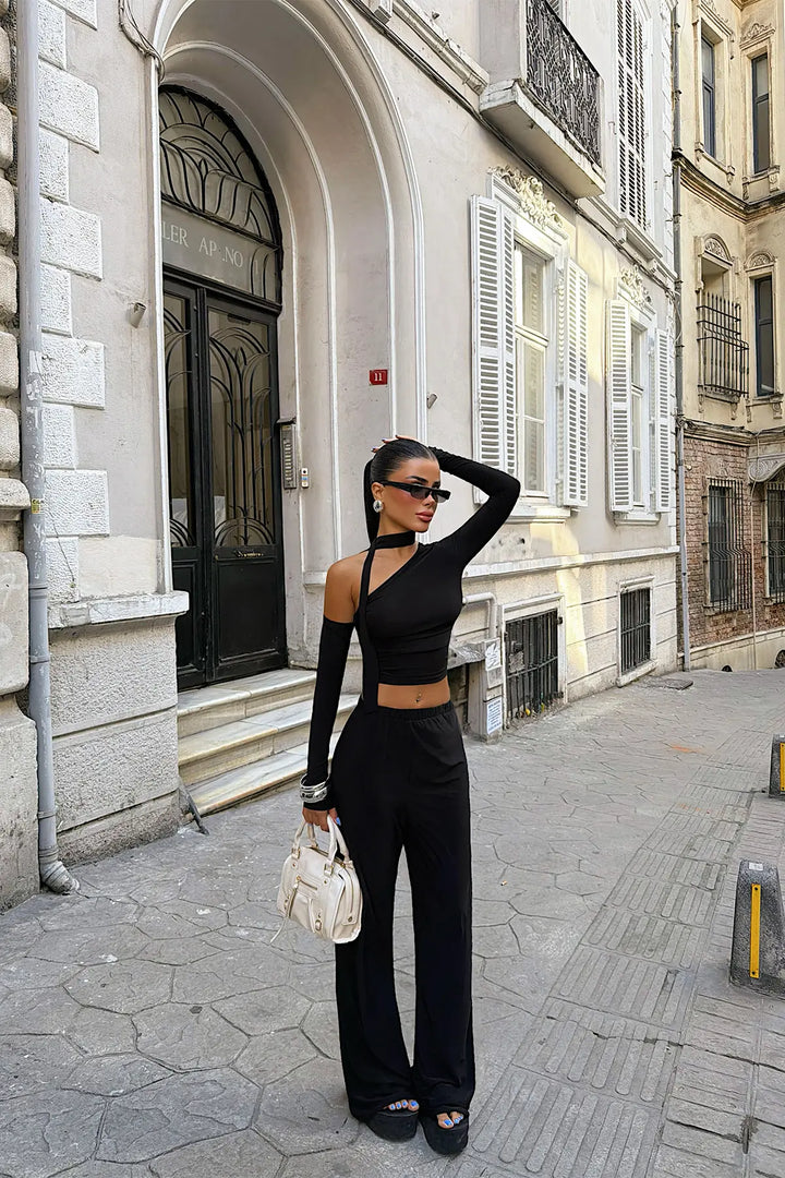 EYY Women Black Pants Suit - Gardena