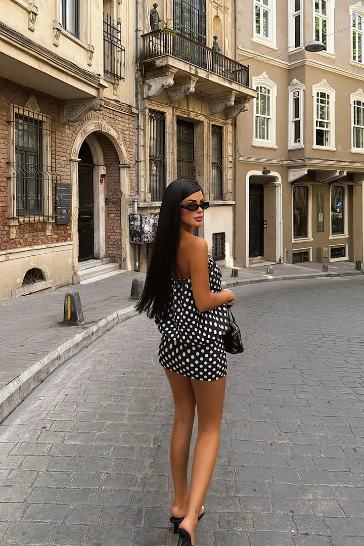 EYY Women Black Polka-Dot Dress - San Remo