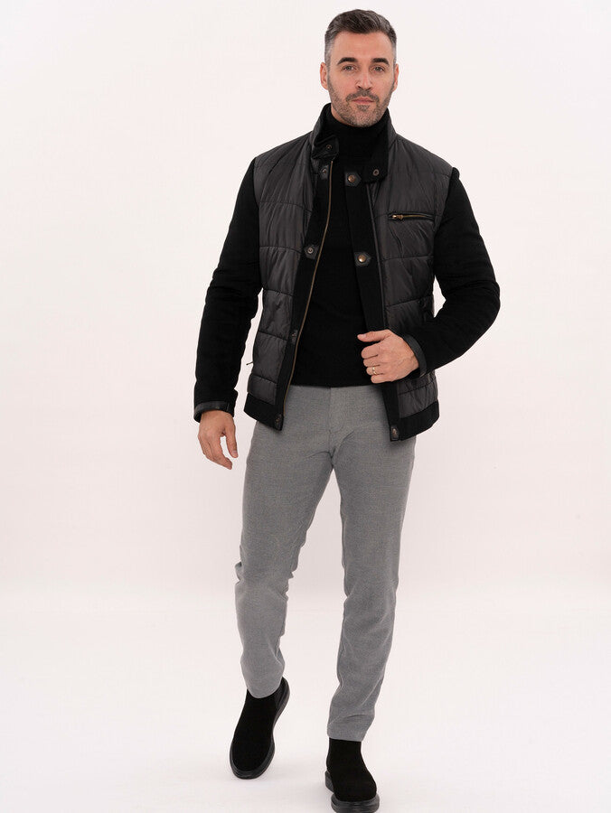 WSS Black Quilted Men Coat  - Waipahu