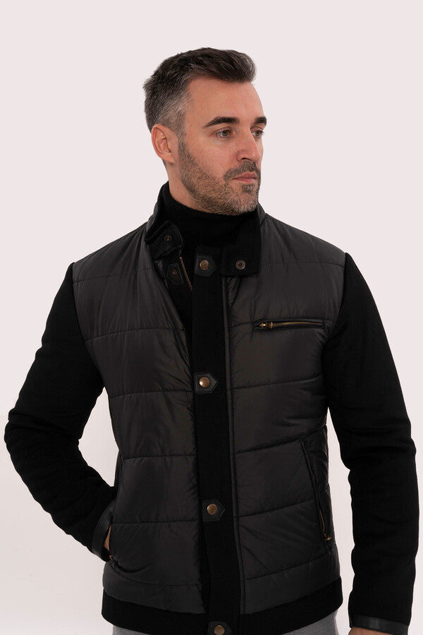WSS Black Quilted Men Coat  - Waipahu