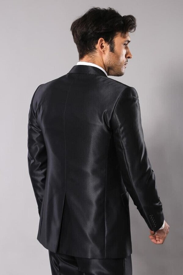 WSS Black Shiny Men's Suit   - Pahrump