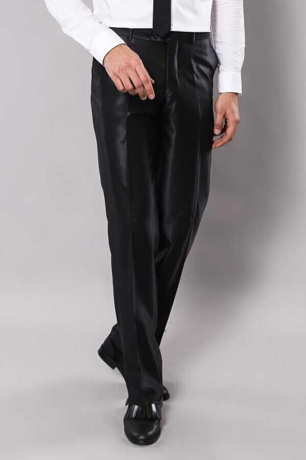 WSS Black Shiny Men's Suit   - Hialeah