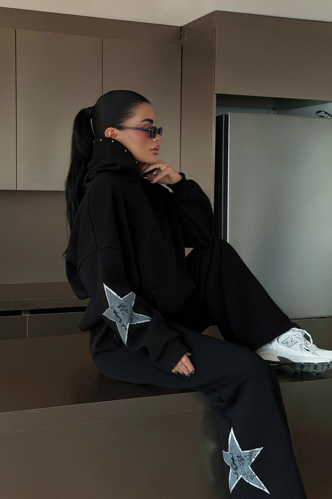 EYY Women Black Stars Tracksuit - Tauranga