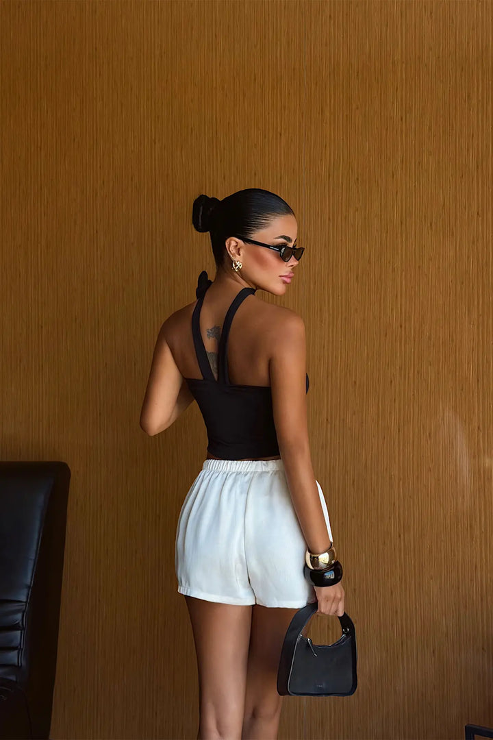 EYY Women Black Strapless Crop Top - Tucker