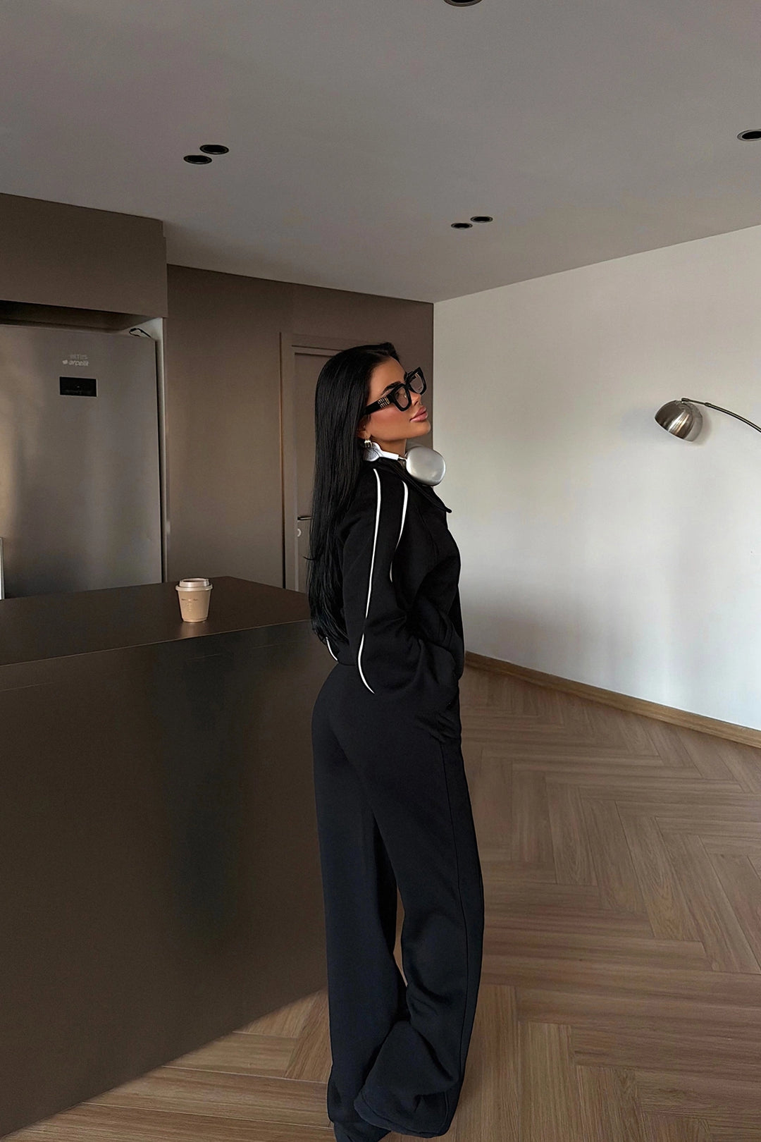 EYY Women Black Striped Tracksuit - Fargo