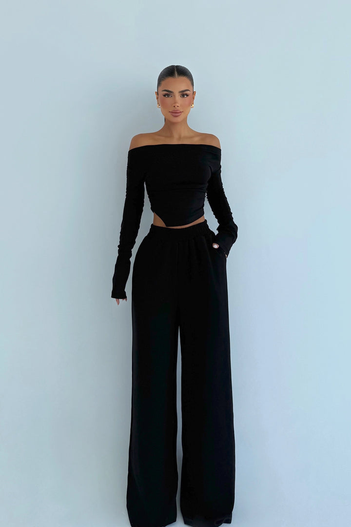 EYY Women Black Chyler Tracksuit Set - Blacksburg