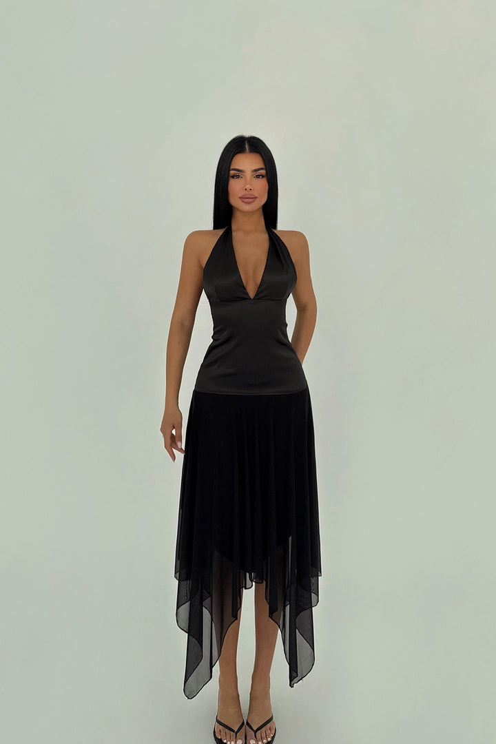 EYY Women Black Tulle Dress - Issy-les-Moulineaux