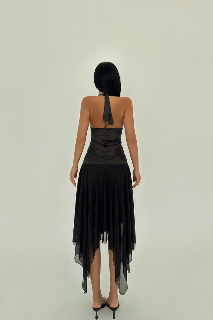 EYY Women Black Tulle Dress - Issy-les-Moulineaux