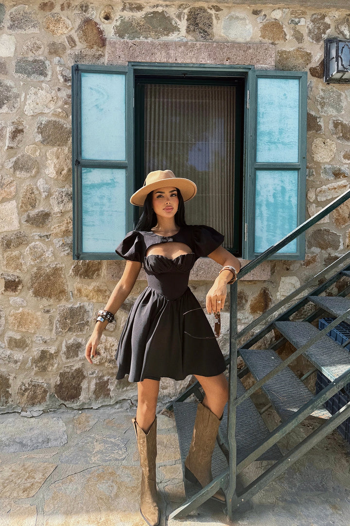 EYY Women Black Mollie Mini Dress - Summerville