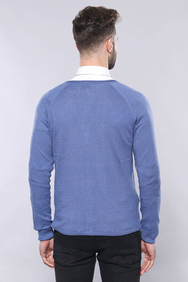 WSS Blue Cotton Knitwear  - Sankt Gallen