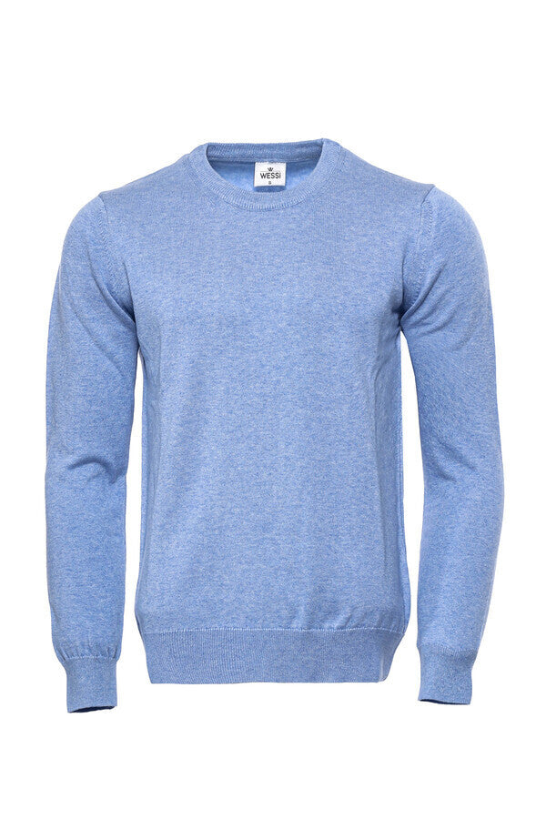 WSS Blue Crew Neck Sweater  - Zográfos