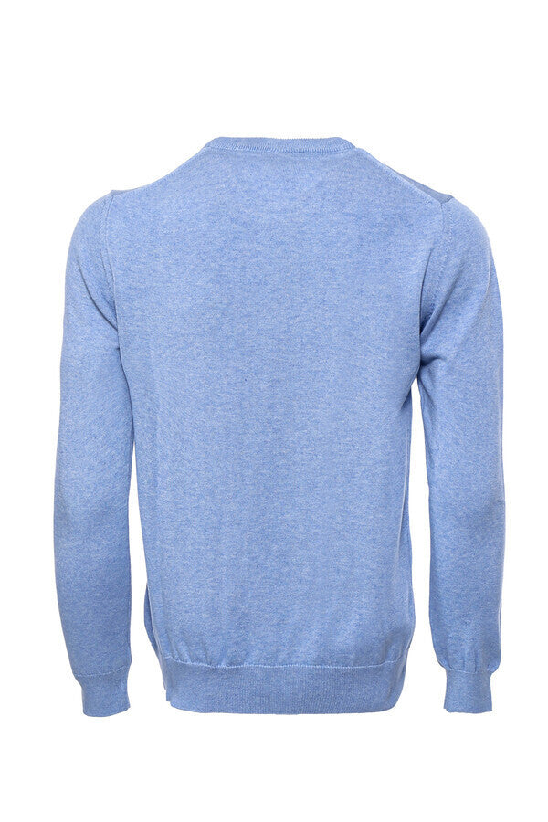 WSS Blue Crew Neck Sweater  - Zográfos