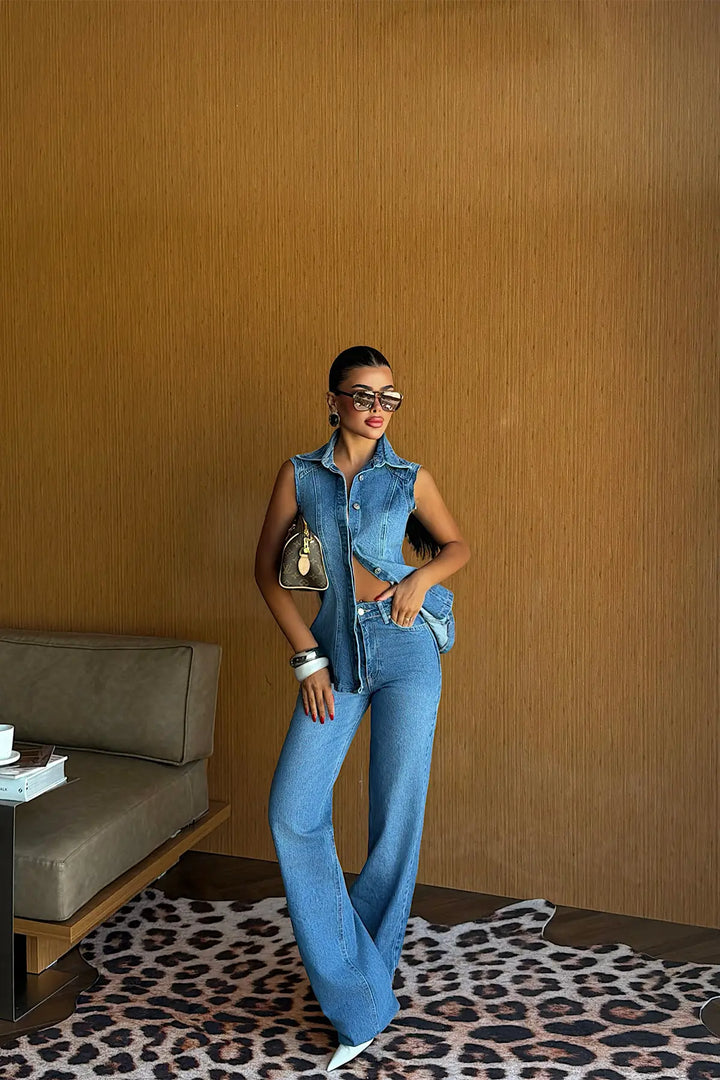 EYY Women Blue Denim Suit - Providence