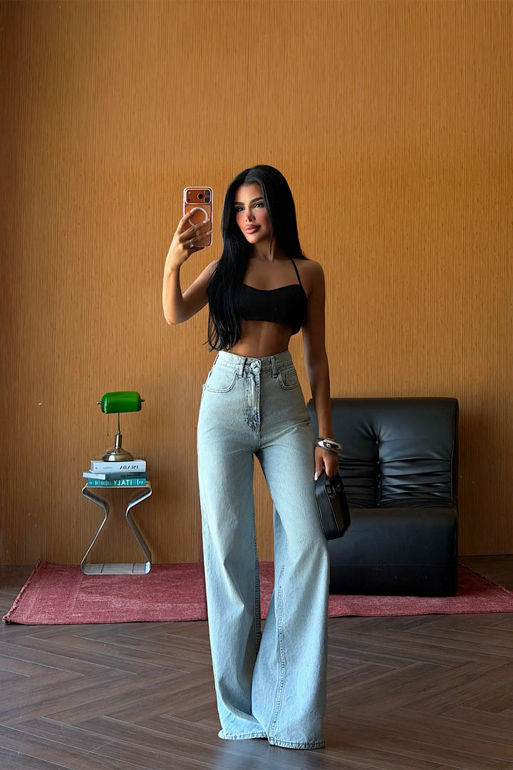 EYY Women Blue High-Waisted Jeans - Redditch