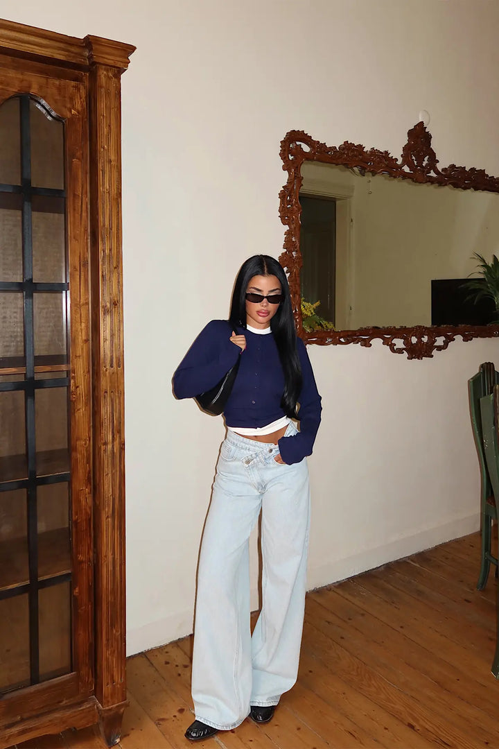 EYY Women Blue High-Waisted Jeans - Kaunas