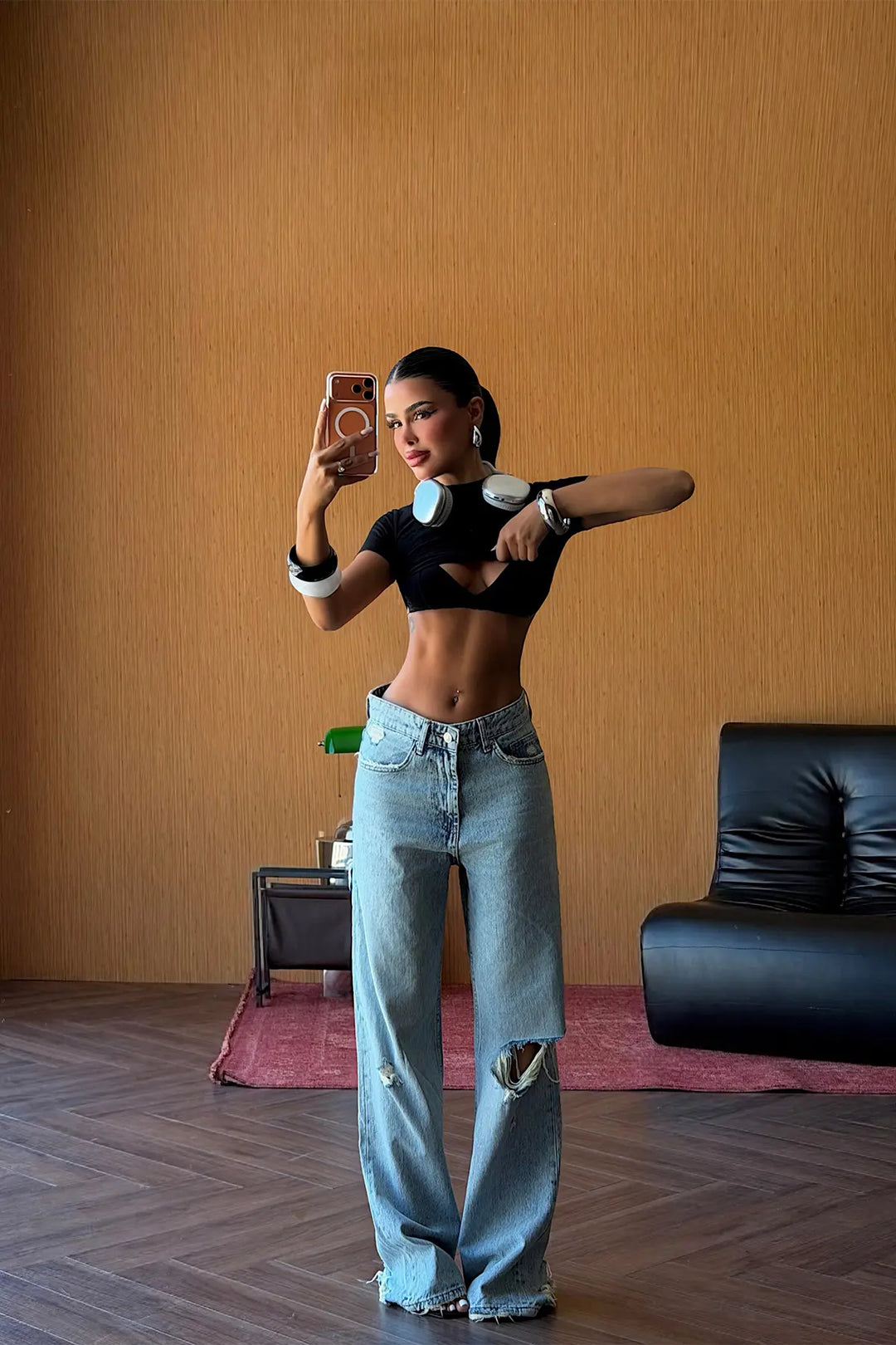 EYY Women Blue High-Waisted Trousers - San José del Cabo