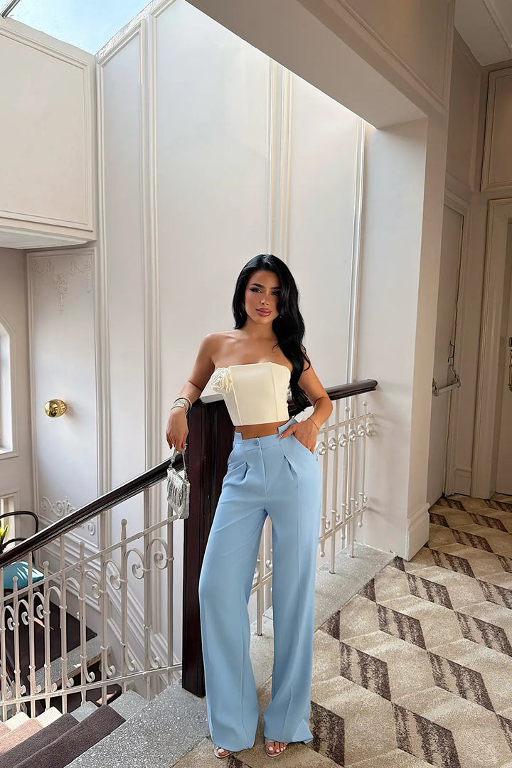 EYY Women Blue Palazzo Pants - Anderson