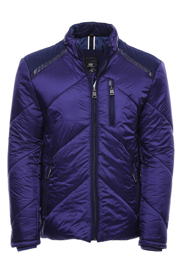 WSS Blue Quilted Down Coat  - Singen