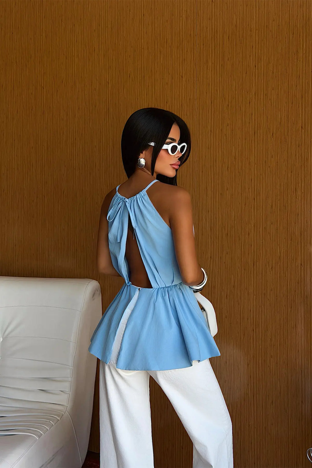 EYY Women Blue Smock Blouse - Repentigny