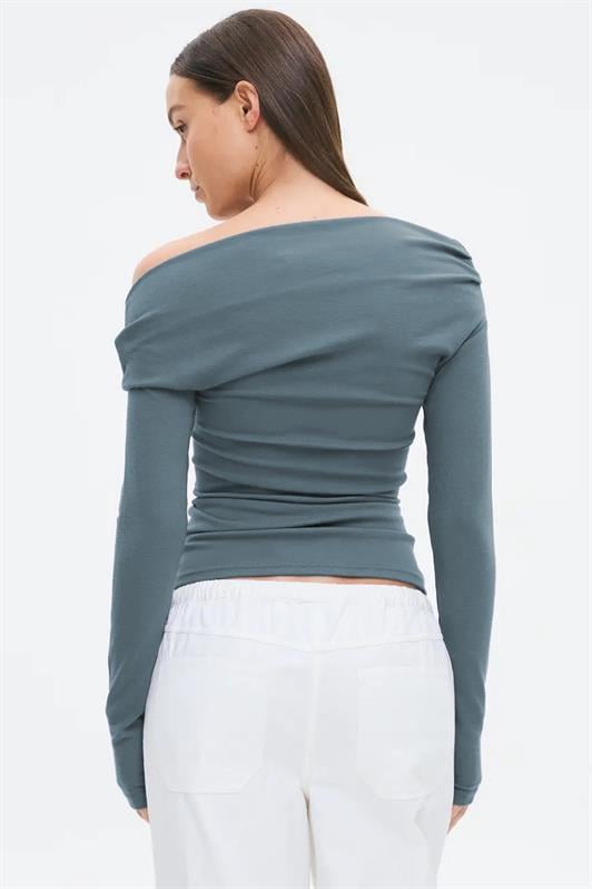 MDX Smoke Women's Off Shoulder Long Sleeve Blouse MG2567 - Enterprise