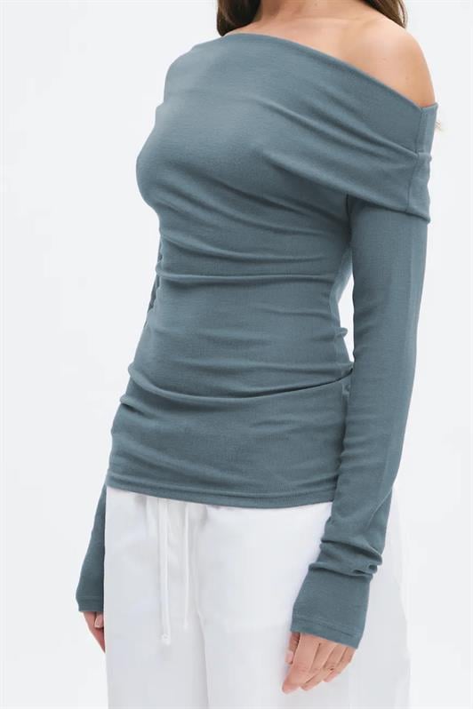 MDX Smoke Women's Off Shoulder Long Sleeve Blouse MG2567 - Enterprise