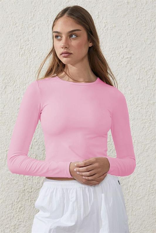 MDX Pink Bicycle Collar Basic Long Sleeve Bodysuit MG1701 - Santa Pola