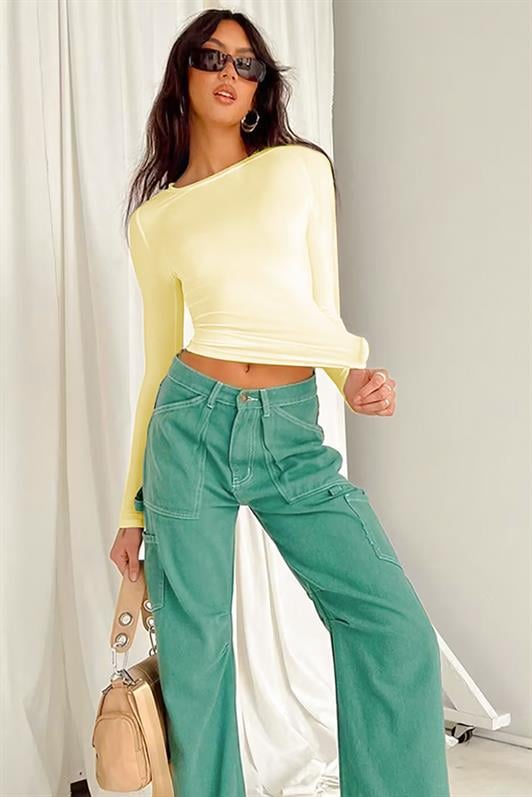MDX Yellow Bicycle Collar Basic Long Sleeve Bodysuit MG1701 - San Juan