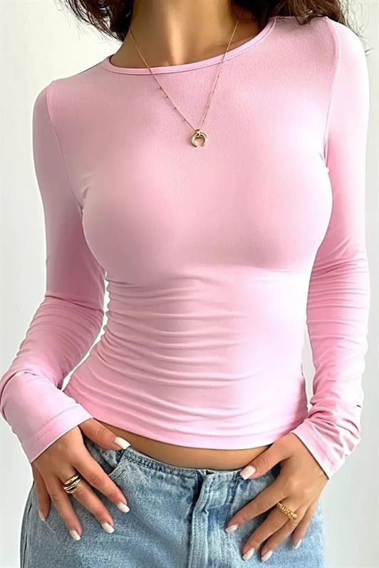 MDX Pink Bicycle Collar Basic Long Sleeve Bodysuit MG1701 - Santa Pola