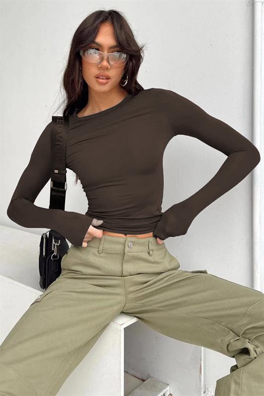 MDX Bitter Coffee Bicycle Collar Basic Long Sleeve Bodysuit MG1701 - Cairns