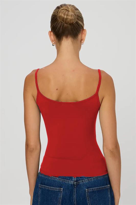 MDX Red Strapped Basic Women's Tank Top MG2094 - Rome